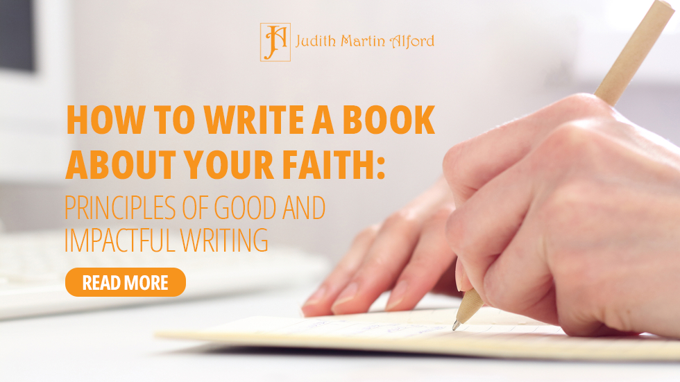 banner with text: How to Write a Book About Your Faith